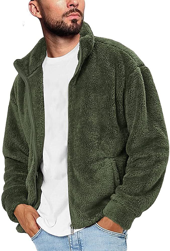 Fall Men's Plush Cardigan Jacket